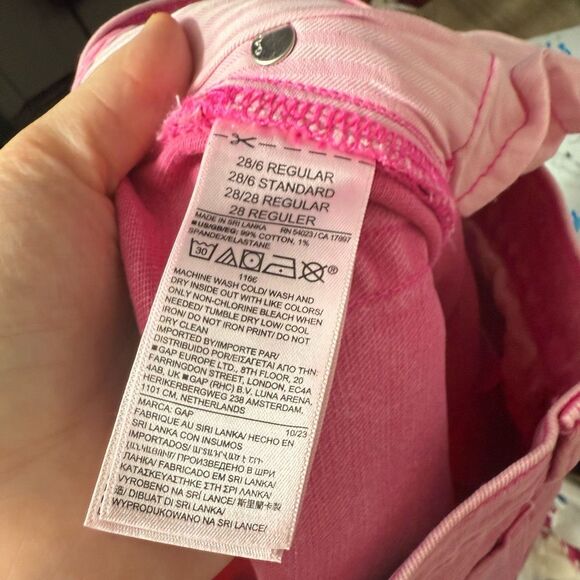 Gap Women’s 28 Cheeky Straight High Rise Jeans Pink New - Picture 5 of 5
